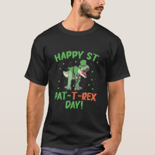 Kids Happy St Pat Trex Day Dino St Patricks Day  T-Shirt