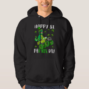 Kids Happy St Pat Trex Day Dino St Patricks Day To Hoodie