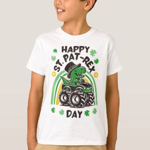 Kids Happy St Pat Trex Day Dino St Patricks Day To T-Shirt
