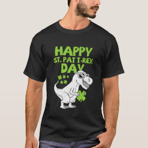 Kids Happy St Pat Trex Day Dinosaur St Patricks Da T-Shirt