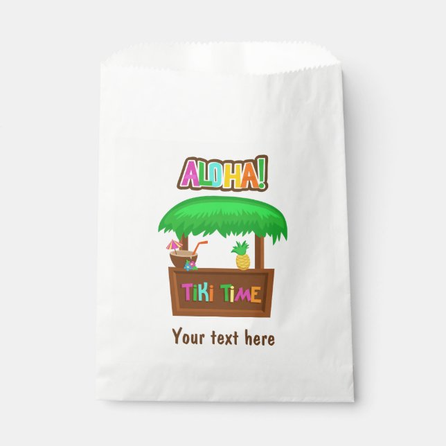 Kids Hawaiian Luau Party Guest Favour Bags (Front)