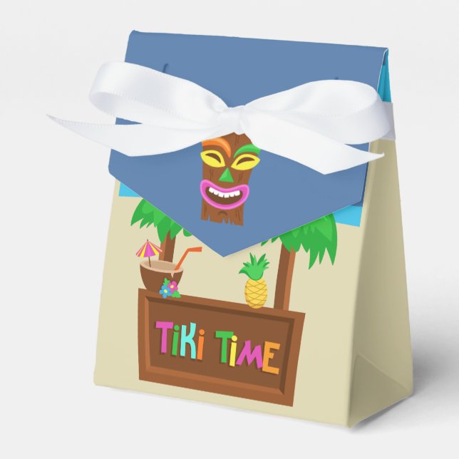 Kids Hawaiian Luau Party Guest Favour Box (Front Side)