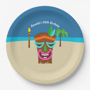 Kids Hawaiian Luau Party Paper Plate