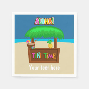 Kids Hawaiian Luau Party Personalised Napkin