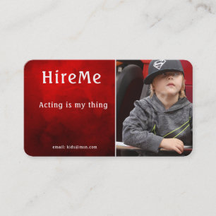 Kids Headshot Business Cards - Actor Models
