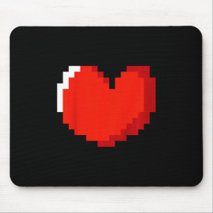 Kids Heart Pixel Art Valentines Day Love Gaming Vi Mouse Mat