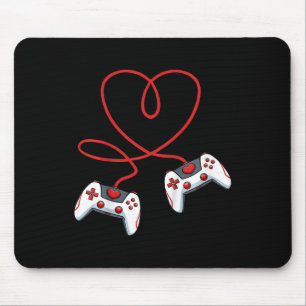 Kids Heart Video-Game Controller Valentines Day Co Mouse Mat