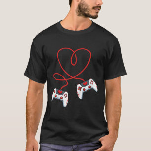 Kids Heart Video-Game Controller Valentines Day Co T-Shirt