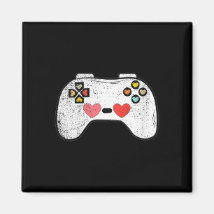 Kids Heart Video-game Controller Valentines Day Cu Magnet