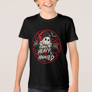 💀 Kids Heavy & Haunted Ghost Barbell Shirt
