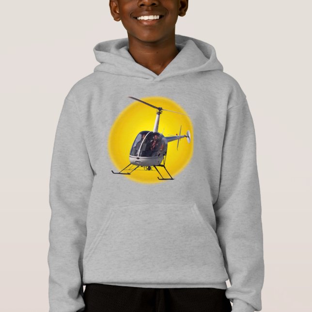 Kid's Helicopter Shirt Cool Helicopter Sweatshirt (Front)
