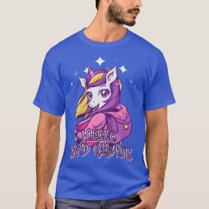 Kids Hello 2nd Grade Unicorn Student Back to Schoo T-Shirt