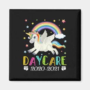 Kids Hello Daycare 2020 Quarantine Cute Unicorn Magnet