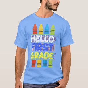 Kids Hello First Grade, Bye Kindergarten, First Da T-Shirt