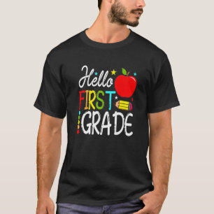 Kids Hello First Grade Team 1st Grade Back To Scho T-Shirt