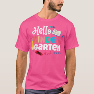 Kids Hello Kindergarten First Day of Kindergarten T-Shirt