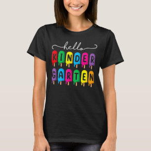 Kids Hello Kindergarten Toddlers First Day Of Sch T-Shirt