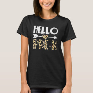 Kids Hello Pre K 2020 Leopard Print Pattern T-Shirt