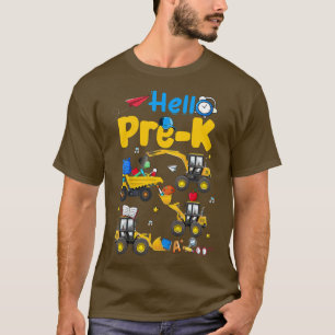 Kids Hello PreK Construction Truck Pre K Boys Kids T-Shirt