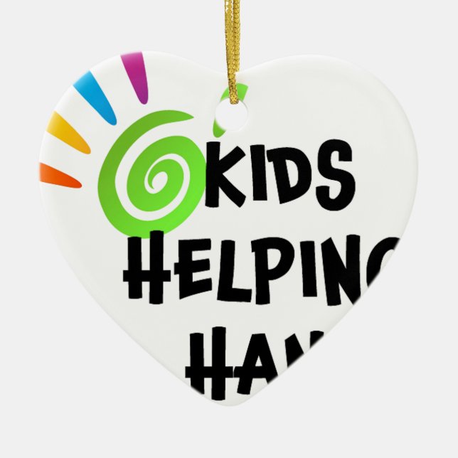 Kids Helping Hand items Ceramic Tree Decoration (Front)