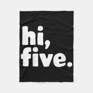 Kids Hi Five 5th Birthday Party 5 Years Old Fleece Blanket