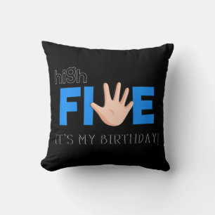 Kids High Five - Cool 5 Year Old Kids Birthday Gif Cushion