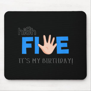 Kids High Five - Cool 5 Year Old Kids Birthday Gif Mouse Mat