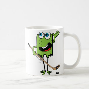Kids Hockey Monster Green Coffee Mug