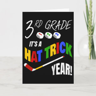 Kids Hockey Player - Hat Trick - 3rd Grade - Ck To Card