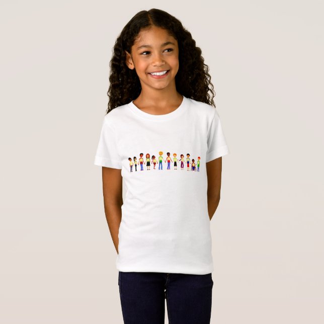 Kids holding hands T T-Shirt (Front Full)