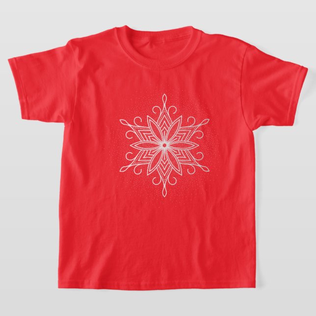 Kids Holiday Top Snowflake (Laydown)