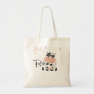 Kids Holy Cow I'm Two Cow Farm Theme Birthday 2 Ye Tote Bag