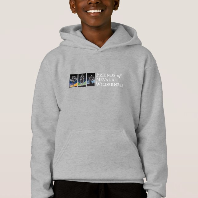 Kids Hoodie (Dark Sky Logo - White) (Front)