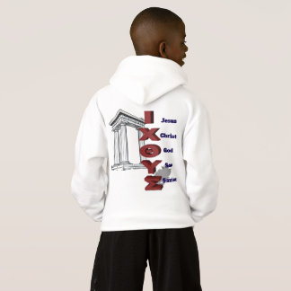 Kids hoodie with ICTHYS Greek acronym translated