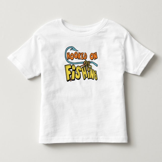 Kids Hooked On Fishing T Shirt (Front)