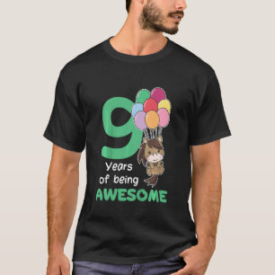 Kids Horse 9th Birthday For Children Nine Years Ol T-Shirt