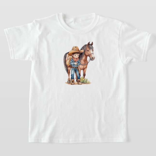 Kids Horse T-Shirt (Laydown)