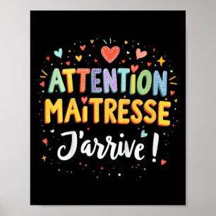 Kids Humour Child Back To School Attention Teacher Poster