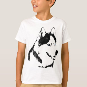 Kid's Husky T-Shirt Organic Sled Dog Kids Shirt