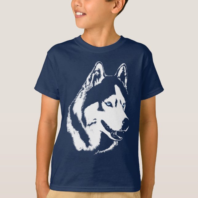 Kid's Husky T-Shirt Sled Dog Kid's Husky Shirts (Front)