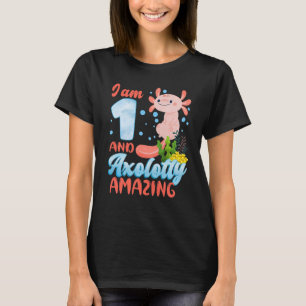 Kids I Am 1 And Axolotly Amazing Axolotl Amphibian T-Shirt