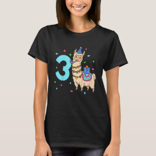 Kids I am 3 with Lama kids birthday 3 years old T-Shirt