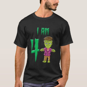 Kids I Am 4 Monster Zombie Born In 2017 Boys & Gir T-Shirt
