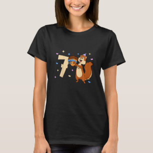 Kids I am 7 with chipmunk - kids birthday 7 years T-Shirt