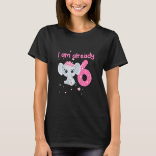 Kids I am already 6 years birthday elephant T-Shirt