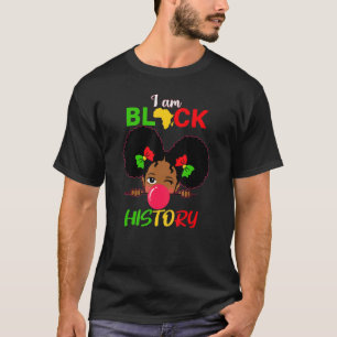 Kids I Am Black History Girl Little Melanin Prince T-Shirt