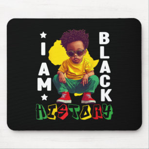 Kids I Am Black History Young Black King Afro Todd Mouse Mat