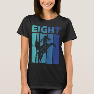Kids I am now 8 years eighth birthday horse rider T-Shirt