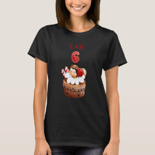 Kids I am Six Years Old for Girls who Love Ladybug T-Shirt