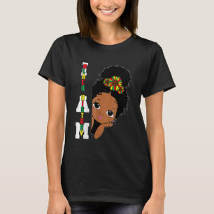 Kids I Am The Strong African Queen Girls Black His T-Shirt